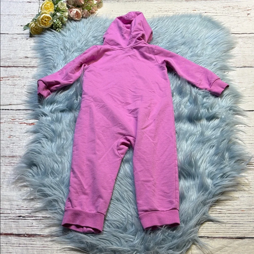 Nike Girls Pink Hooded Onsie Sz 18M